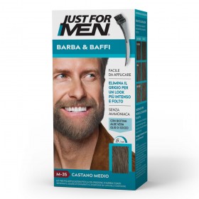 Vopsea pentru barba si mustata Just For Men Medium Brown M-35